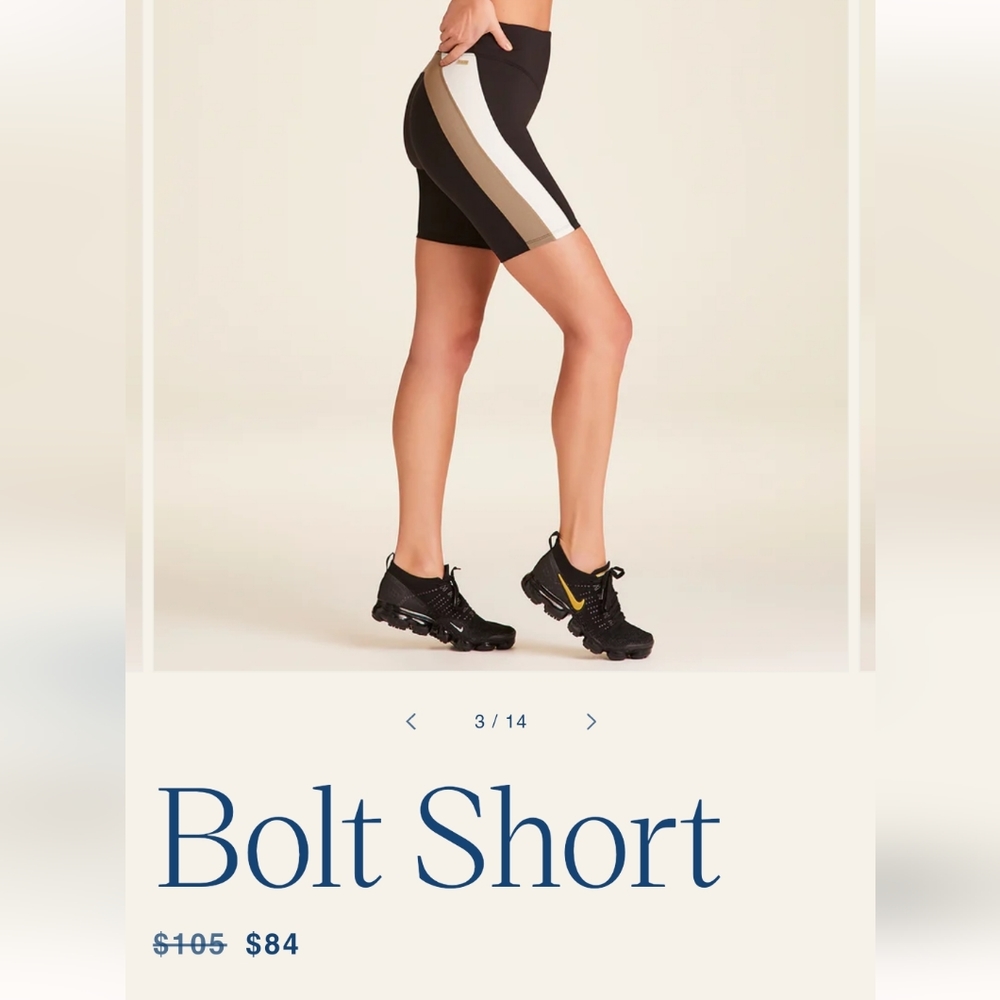 ALALA BLACK WHITE & GOLD BICYCLE SHORTS - Picture 7 of 7